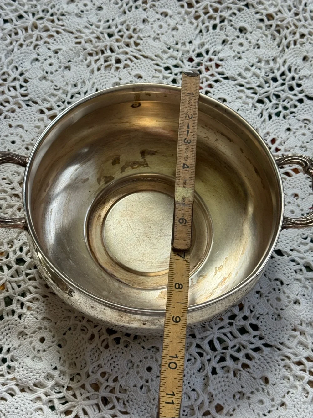 Vintage Towle Silver Covered Serving Dish with Ornate Handles